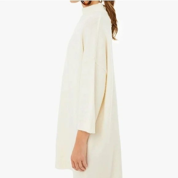Tuckernuck Cream Mock Neck Oversized Knit Sweater Dress Size XS - Picture 4 of 12